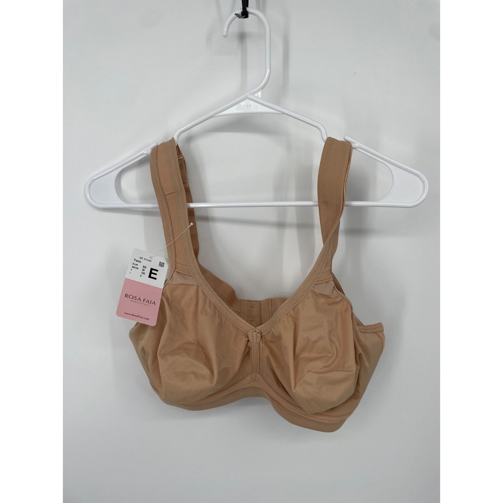 Anita Rosa Faia Twin Bra Womens 38E Deep Sand Stretch Soft Cup‎ Wireless NWT